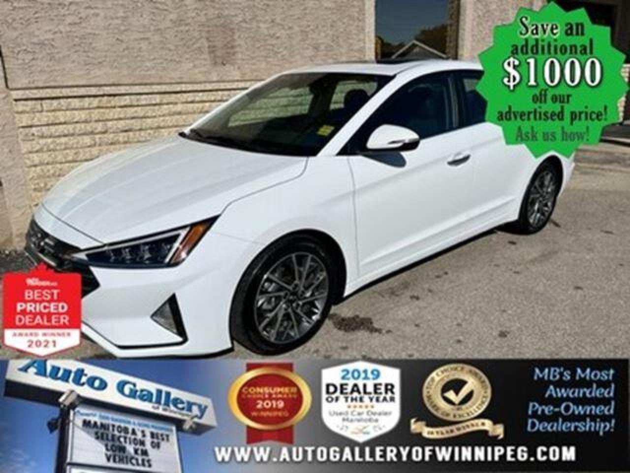 Used 2020 Hyundai Elantra Ultimate* Sunroof/Navigation/Bluetooth/Heated Seat for sale in Winnipeg, MB