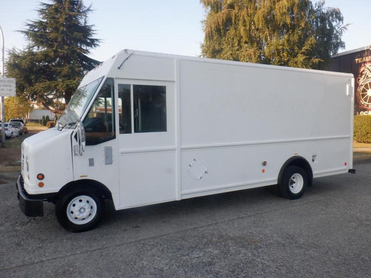 2006 Ford Econoline E-450 Utilimaster 18 Foot Cargo Step Van with Rear Shelving, 5.4L, 8 cylinder, 2 door, automatic, RWD, AM/FM radio, white exterior, black interior.  Certificate and Decal valid until March 2025  $15,830.00 plus $375 processing fee, $16,205.00 total payment obligation before taxes.   Listing report, warranty, contract commitment cancellation fee. All above specifications and information is considered to be accurate but is not guaranteed and no opinion or advice is given as to whether this item should be purchased. We do not allow test drives due to theft, fraud, acts of vandalism and undetectable impaired driving. Instead we provide the following benefits: Complimentary Warranty (with options to extend), Limited Money Back Satisfaction Guarantee on Fully Completed Contracts, Contract Commitment Cancellation, and an Open-Ended Sell-Back Option. Ask seller for details or call 604-522-REPO(7376) to confirm listing availability.
