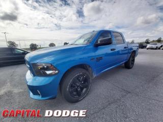 This Ram 1500 Classic boasts a Regular Unleaded V-8 5.7 L engine powering this Automatic transmission. WHEELS: 20 X 8 SEMI-GLOSS BLACK ALUMINUM -inc: Tires: P275/60R20 OWL AS, Black Exterior Badging, Semi-Gloss Black Wheel Centre Hub, TRANSMISSION: 8-SPEED TORQUEFLITE AUTOMATIC (DFK) -inc: Active Grille Shutters, Electronic Shift, TIRES: P275/60R20 OWL AS.* This Ram 1500 Classic Features the Following Options *QUICK ORDER PACKAGE 26J EXPRESS -inc: Engine: 5.7L HEMI VVT V8 w/FuelSaver MDS, Transmission: 8-Speed TorqueFlite Automatic (DFK), GVWR: 3,129 kgs (6,900 lbs), Park-Sense Rear Park Assist System, Body-Colour Front Fascia, Body-Colour Grille, Body-Colour Rear Bumper w/Step Pads, Ram 1500 Express Group, EXPRESS BLACK ACCENTS PACKAGE -inc: Black 5.7L Hemi Badge, Black RAMs Head Tailgate Badge, Black 4x4 Badge, Black Dual Exhaust Tips, Black Headlamp Bezels, Wheels: 20 x 8 High Gloss Black Aluminum, Body-Colour Grille w/Black RAMs Head , REMOTE KEYLESS ENTRY, RADIO: UCONNECT 5 W/8.4 DISPLAY, HYDRO BLUE PEARL, GVWR: 3,129 KGS (6,900 LBS), ENGINE: 5.7L HEMI VVT V8 W/FUELSAVER MDS -inc: Electronically Controlled Throttle, Heavy-Duty Engine Cooling, Next Generation Engine Controller, Engine Oil Heat Exchanger, Hemi Badge, Heavy-Duty Transmission Oil Cooler, Engine Calibration Flash - V2, ELECTRONICS CONVENIENCE GROUP -inc: 7 Customizable In-Cluster Display, BLACK, CLOTH FRONT 40/20/40 BENCH SEAT, 3.21 REAR AXLE RATIO (STD).* Why Buy From Us? *Thank you for choosing Capital Dodge as your preferred dealership. We have been helping customers and families here in Ottawa for over 60 years. From our old location on Carling Avenue to our Brand New Dealership here in Kanata, at the Palladium AutoPark. If youre looking for the best price, best selection and best service, please come on in to Capital Dodge and our Friendly Staff will be happy to help you with all of your Driving Needs. You Always Save More at Ottawas Favourite Chrysler Store* Visit Us Today *Test drive this must-see, must-drive, must-own beauty today at Capital Dodge Chrysler Jeep, 2500 Palladium Dr Unit 1200, Kanata, ON K2V 1E2.
