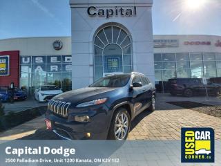 This Jeep Cherokee delivers a Regular Unleaded V-6 3.2 L engine powering this Automatic transmission. TRANSMISSION: 9-SPEED AUTOMATIC (STD), TRAILER TOW GROUP -inc: 4 & 7-Pin Wiring Harness, Full-Size Spare Tire, Class III Hitch Receiver, Trailer Tow Wiring Harness, TECHNOLOGY GROUP -inc: Adaptive Cruise Control w/Stop & Go, Advanced Brake Assist, Automatic High Beam Headlamp Control, Parallel/Perpendicular Park Assist, Rain-Sensing Windshield Wipers, FWD Collision Warn/Active Braking, Lane Departure Warn/Lane Keep Asst.*This Jeep Cherokee Comes Equipped with These Options *QUICK ORDER PACKAGE 26G -inc: Engine: 3.2L Pentastar VVT V6 w/ESS, Transmission: 9-Speed Automatic , SAFETYTEC GROUP -inc: Blind-Spot/RR Cross-Path Detection, Park-Sense Rear Park Assist System, RADIO: UCONNECT 3C NAV W/8.4 DISPLAY -inc: GPS Navigation, PATRIOT BLUE PEARL, NORMAL DUTY SUSPENSION (STD), LUXURY GROUP -inc: Radio/Driver Seat/Mirrors w/Memory, Power Liftgate, Exterior Mirrors w/Memory Settings, Front Ventilated Seats, ENGINE: 3.2L PENTASTAR VVT V6 W/ESS, COMMANDVIEW DUAL PANE SUNROOF, BLACK/BLACK, NAPPA LEATHER-FACED FRONT VENTED SEATS, 9 AMPLIFIED SPEAKERS W/SUBWOOFER.* Why Buy Capital Pre-Owned *All of our pre-owned vehicles come with the balance of the factory warranty, fully detailed and the safety is completed by one of our mechanics who has been servicing vehicles with Capital Dodge for over 35 years.* Visit Us Today *Treat yourself- stop by Capital Dodge Chrysler Jeep located at 2500 Palladium Dr Unit 1200, Kanata, ON K2V 1E2 to make this car yours today!*Call Capital Dodge Today!*Looking to schedule a test drive? Need more info? No problem - call Capital Dodge TODAY at (613) 271-7114. Capital Dodge is YOUR best choice for a variety of quality used Cars, Trucks, Vans, and SUVs in Ottawa, ON! Dont wait  Call Capital Dodge, TODAY!
