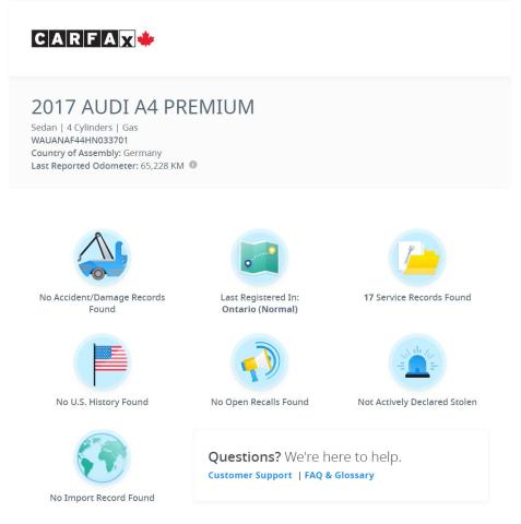 2017 Audi A4 Quattro+Audi Pre Sense+ApplePlay+Clean Carfax Photo12