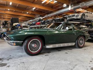 This 1967 Chevrolet Corvette Sting Ray Coupe is fully restored and in excellent condition. 5 Digit ODO showing 4,122 Miles. Well equipped with Leather bucket seats, AM/FM Stereo, Tachometer, Center console, Teak wood steering wheel, Tinted glass, Power brakes, Power steering, Chrome bumpers, Side exhaust system, 15 Reproduction alloy wheels. 327ci V8 mated to a 4 speed manual transmission rated by the factory at 300hp / 360lb-ft. Lots of original documentation, service records and restoration records. Professional appraisal done August 2021, grade Excellent / 2B. A 1 year warranty is included in the purchase price of this vehicle. Well maintained and just serviced. Leasing and financing available. All trades accepted. 
 
 Viewing by appointment 
 Dealer # 10290 null