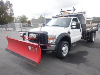 2008 Ford F-450 SD Western Plow Dump  Truck With Swenson Spreader, VMAC onboard air, Diesel 6.4L V8 OHV 16V engine, 8 cylinder, 2 door, 4X2, cruise control, air conditioning, AM/FM radio, white exterior, tan interior, leather. Certification and Decal valid until November 2024. $37,930.00 plus $375 processing fee, $38,305.00 total payment obligation before taxes.  Listing report, warranty, contract commitment cancellation fee, financing available on approved credit (some limitations and exceptions may apply). All above specifications and information is considered to be accurate but is not guaranteed and no opinion or advice is given as to whether this item should be purchased. We do not allow test drives due to theft, fraud and acts of vandalism. Instead we provide the following benefits: Complimentary Warranty (with options to extend), Limited Money Back Satisfaction Guarantee on Fully Completed Contracts, Contract Commitment Cancellation, and an Open-Ended Sell-Back Option. Ask seller for details or call 604-522-REPO(7376) to confirm listing availability.