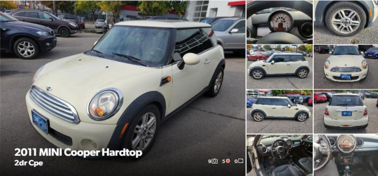Used 2011 MINI Cooper Base->100% APPROVED FINANCING for sale in Toronto, ON