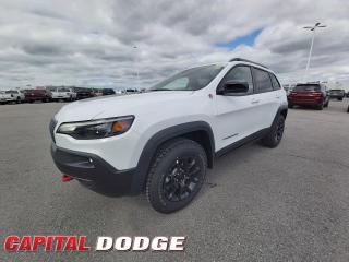 This Jeep Cherokee delivers a Regular Unleaded V-6 3.2 L engine powering this Automatic transmission. WHEELS: 17 X 7.5 BLACK ALUMINUM, TRANSMISSION: 9-SPEED AUTOMATIC W/ACTIVE DRIVE II (STD), QUICK ORDER PACKAGE 27L TRAILHAWK ELITE -inc: Engine: 3.2L Pentastar VVT V6 w/ESS, Transmission: 9-Speed Automatic w/Active Drive II, Hands-Free Power Liftgate, Radio/Driver Seat/Mirrors w/Memory, Exterior Mirrors w/Memory Settings, Power Front Passenger Lumbar Adjust, Power 8-Way Adjustable Front Seats, Front Ventilated Seats.* This Jeep Cherokee Features the Following Options *BRIGHT WHITE, BLACK, NAPPA LEATHER-FACED FRONT VENTED SEATS, Vinyl Door Trim Insert, Valet Function, Upfitter Switches, Trunk/Hatch Auto-Latch, Trip Computer, Transmission w/Driver Selectable Mode, AUTOSTICK Sequential Shift Control and Oil Cooler, Towing Equipment -inc: Trailer Sway Control, Tires: P245/65R17 OWL AT.* Why Buy From Us? *Thank you for choosing Capital Dodge as your preferred dealership. We have been helping customers and families here in Ottawa for over 60 years. From our old location on Carling Avenue to our Brand New Dealership here in Kanata, at the Palladium AutoPark. If youre looking for the best price, best selection and best service, please come on in to Capital Dodge and our Friendly Staff will be happy to help you with all of your Driving Needs. You Always Save More at Ottawas Favourite Chrysler Store* Visit Us Today *Stop by Capital Dodge Chrysler Jeep located at 2500 Palladium Dr Unit 1200, Kanata, ON K2V 1E2 for a quick visit and a great vehicle!