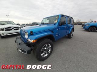 This Jeep Wrangler delivers a Regular Unleaded V-6 3.6 L engine powering this Automatic transmission. WHEELS: 18 X 7.5 ALUM W/GRANITE CRYSTAL, TRANSMISSION: 8-SPEED TORQUEFLITE AUTO (STD), TIRES: P255/70R18 ALL-TERRAIN.*This Jeep Wrangler Comes Equipped with These Options *QUICK ORDER PACKAGE 24G SAHARA -inc: Engine: 3.6L Pentastar VVT V6 w/ESS, Transmission: 8-Speed TorqueFlite Auto , HYDRO BLUE PEARL, GVWR: 2,494 KGS (5,500 LBS) (STD), ENGINE: 3.6L PENTASTAR VVT V6 W/ESS, DUAL TOP GROUP -inc: Black Premium Sunrider Soft Top (ST2), COLD WEATHER GROUP -inc: Heated Steering Wheel, Remote Start System, Tires: P255/70R18 All-Terrain, Front Heated Seats, BLACK, CLOTH BUCKET SEATS W/SAHARA LOGO, Wheels: 18 x 7.5 Machined w/Grey Spokes, Voice Activated Dual Zone Front Automatic Air Conditioning, Variable Intermittent Wipers.* Why Buy From Us? *Thank you for choosing Capital Dodge as your preferred dealership. We have been helping customers and families here in Ottawa for over 60 years. From our old location on Carling Avenue to our Brand New Dealership here in Kanata, at the Palladium AutoPark. If youre looking for the best price, best selection and best service, please come on in to Capital Dodge and our Friendly Staff will be happy to help you with all of your Driving Needs. You Always Save More at Ottawas Favourite Chrysler Store* Stop By Today *Live a little- stop by Capital Dodge Chrysler Jeep located at 2500 Palladium Dr Unit 1200, Kanata, ON K2V 1E2 to make this car yours today!
