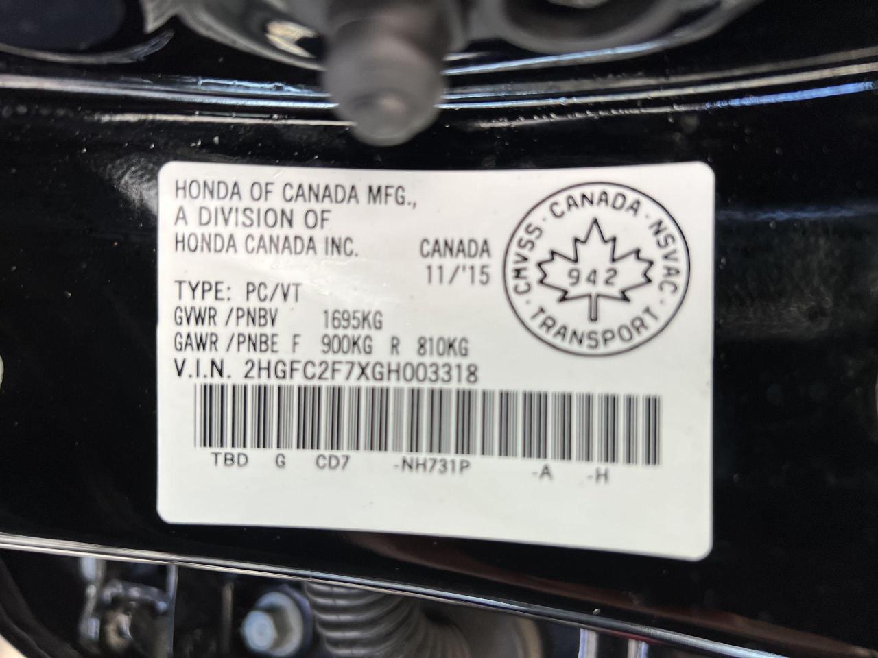 2016 Honda Civic EX+New Tires+Blind Spot Cam+ApplePlay+CLEAN CARFAX Photo37