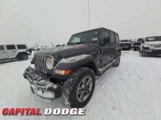 This Jeep Wrangler delivers a Gas engine powering this Automatic transmission. WHEELS: 18 X 7.5 ALUM W/GRANITE CRYSTAL, TRANSMISSION: 8-SPEED TORQUEFLITE AUTO (STD), TRAILER TOW & HD ELECTRICAL GROUP -inc: Class II Hitch Receiver, 700 Amp Maintenance Free Battery, 4- and 7-Pin Wiring Harness, 240 Amp Alternator, 4 Auxiliary Switches.* This Jeep Wrangler Features the Following Options *QUICK ORDER PACKAGE 25G SAHARA -inc: Engine: 3.6L Pentastar VVT V6 w/eTorque, Transmission: 8-Speed TorqueFlite Auto , TIRES: P255/70R18 ALL-TERRAIN, SIDE STEPS W/DIAMOND-PLATE PATTERN, GVWR: 2,517 KGS (5,550 LBS), GRANITE CRYSTAL METALLIC, ENGINE: 3.6L PENTASTAR VVT V6 W/ETORQUE -inc: 600 Amp Maintenance Free Battery, 48-Volt Belt Starter Generator, Delete Alternator, GVWR: 2,517 kgs (5,550 lbs), COLD WEATHER GROUP -inc: Heated Steering Wheel, Remote Start System, Tires: P255/70R18 All-Terrain, Front Heated Seats, BLACK, CLOTH BUCKET SEATS W/SAHARA LOGO, Wheels: 18 x 7.5 Machined w/Grey Spokes, Voice Activated Dual Zone Front Automatic Air Conditioning.* Why Buy From Us? *Thank you for choosing Capital Dodge as your preferred dealership. We have been helping customers and families here in Ottawa for over 60 years. From our old location on Carling Avenue to our Brand New Dealership here in Kanata, at the Palladium AutoPark. If youre looking for the best price, best selection and best service, please come on in to Capital Dodge and our Friendly Staff will be happy to help you with all of your Driving Needs. You Always Save More at Ottawas Favourite Chrysler Store* Visit Us Today *Test drive this must-see, must-drive, must-own beauty today at Capital Dodge Chrysler Jeep, 2500 Palladium Dr Unit 1200, Kanata, ON K2V 1E2.