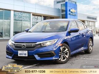 Used 2018 Honda Civic Sedan LX CVT  - Certified for sale in St Catharines, ON