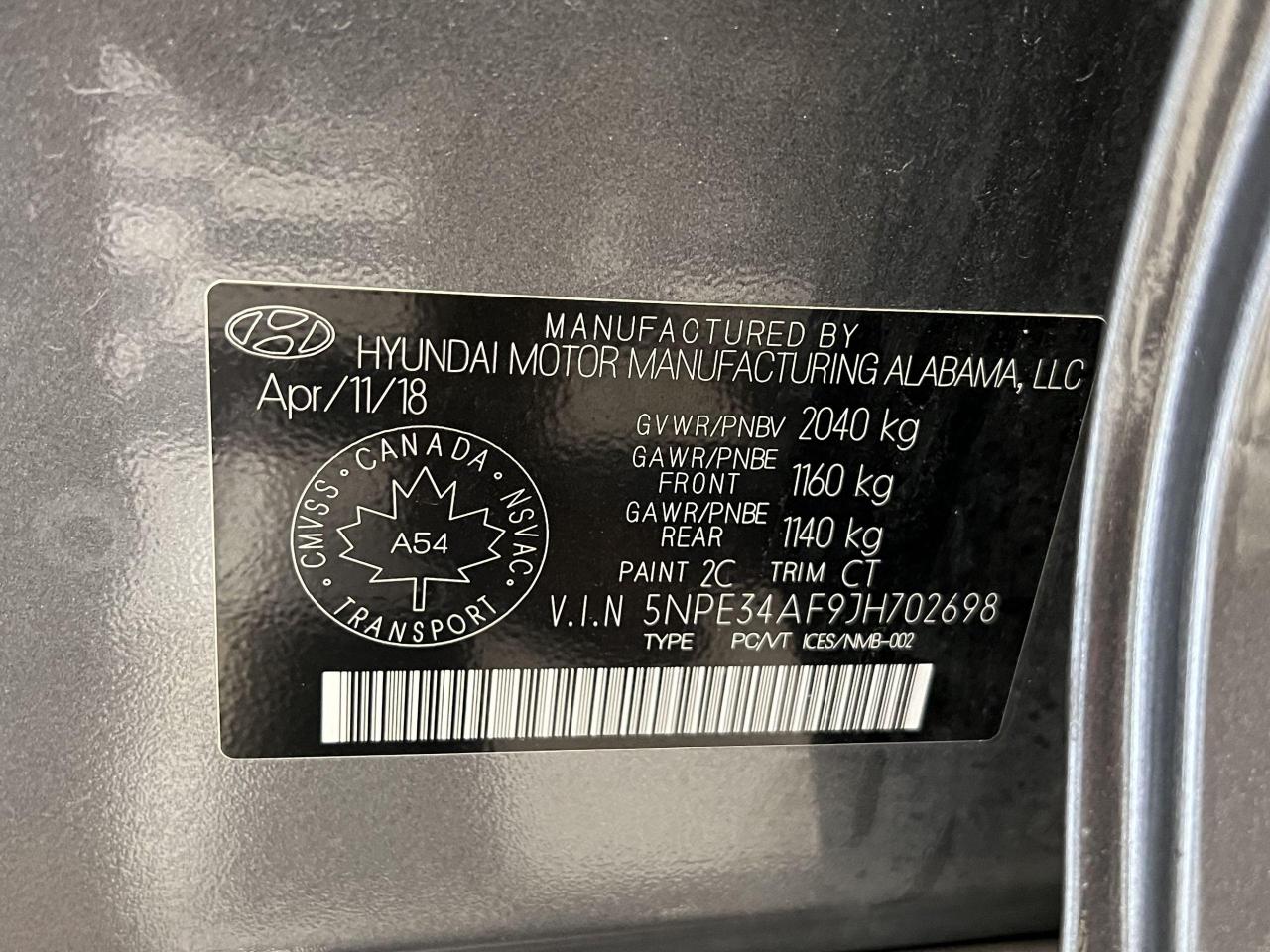 2018 Hyundai Sonata Sport+Roof+ApplyPlay+Camera+BlindSpot+CLEAN CARFAX Photo38