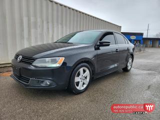 TDI Jetta with phenomenal low fuel consumption of 4L per 100 hyw kms <br/> Gorgeous car in mint condition, has been well maintained. Carfax shows impressive 32 service records <br/> <br/>  <br/> Comes Safety Certified and 3 months extended warranty is included with no extra charge <br/> <br/>  <br/> Features include power seats, heated seats, sunroof, remote keyless entry with two sets of keys, remote trunk release, AC, cruise control, backup camera with back and front video recording, power windows, locks and mirrors, tilts steering, steering wheel controls, alloy wheels, fog lights, towing hitch and more. <br/> Youtube walkaround video: <br/> https://www.youtube.com/watch?v=X0qnRH_catA&t=1s <br/> <br/>  <br/> Has 280k kms Carfax Verified <br/> Link to Carfax: <br/> https://vhr.carfax.ca/?id=ReY1Sw8jFfdPkAW775ZTfVFYHocPNWJt <br/> <br/>  <br/> Smoke free, odor free interior. <br/> <br/>  <br/> A perfect choice for someone looking to find a combination of style, reliability and great fuel efficiency. <br/> <br/>  <br/> Comes fully CERTIFIED and inspected with no extra charge <br/> <br/>  <br/> Please call 705-826-6777 for appointments <br/> www.autorepublic.ca <br/> <br/>  <br/> Available extended warranty up to 48 months <br/> <br/>  <br/> WE FINANCE EVERYONE. 100% APPROVAL (downpayment might be required) <br/> <br/>  <br/> Tax and Licensing extra <br/> <br/>  <br/> Trade-ins are welcome! <br/> <br/>  <br/> No Hidden Fees or Admin Fees! <br/> <br/>  <br/> Do not hesitate to contact us with any questions. <br/> <br/>  <br/> Electronic signing of the agreements and delivery of the vehicles to customer`s location is available too. <br/> <br/>  <br/> Please call us at 705/826/6777 for more details. <br/> www.autorepublic.ca <br/> <br/>  <br/> AUTO REPUBLIC <br/> Quality Certified Pre-Owned Vehicles <br/> 5 Courtland st, Ramara, ON, L3V1A4 <br/>