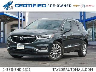 <b>Certified, Heated Seats,  Hands Free Liftgate,  Hands Free Keyless Entry,  Remote Start,  Android Auto!</b><br> <br>    Technology, luxury, and safety all come standard on the spacious Buick Enclave. This  2019 Buick Enclave is for sale today in Kingston. <br> <br>This 2019 Buick Enclave is a full-size crossover SUV with ample space for passengers and cargo and plenty of luxury appointments. It offers three rows of seating and an exceptionally quiet ride for an SUV plus the bonus of a family-friendly price. If youre looking for an alternative to expensive luxury SUVs from the import brands, check out the Buick Enclave. This  SUV has 62,477 kms and is a Certified Pre-Owned vehicle. Its  grey in colour  and is completely accident free based on the <a href=https://vhr.carfax.ca/?id=WZy+evHoDoYJura4tlVU38Y3tK0HkLPb target=_blank>CARFAX Report</a> . It has an automatic transmission and is powered by a   3.6L V6 Cylinder Engine.  And its got a certified used vehicle warranty for added peace of mind. <br> <br> Our Enclaves trim level is Essence. This Buick Enclave was built with luxury in mind. Interior convenience and comfort comes from blind spot monitoring with lane change alert and rear cross traffic alert, rear parking assistance, customizable Driver Information Centre with colour display, 4G WiFi, active noise cancellation, Buick Connected Access with OnStar capability, heated power front seats, auto dimming rear view mirror, hands free keyless entry, rear view camera, remote start, leather steering wheel with audio and cruise controls, and rear climate controls while an infotainment system with an 8 inch touchscreen, Apple CarPlay and Android Auto, Siri Eyes Free and voice recognition, SiriusXM, Bluetooth, and USB and aux jacks keep you connected. This Enclave also has impeccable exterior style, dual exhaust outlet, aluminum wheels, hands free power programmable liftgate heated power side mirrors with turn signals, and LED lighting. This vehicle has been upgraded with the following features: Heated Seats,  Hands Free Liftgate,  Hands Free Keyless Entry,  Remote Start,  Android Auto,  Apple Carplay,  Blind Spot Monitoring. <br> <br>To apply right now for financing use this link : <a href=https://www.taylorautomall.com/finance/apply-for-financing/ target=_blank>https://www.taylorautomall.com/finance/apply-for-financing/</a><br><br> <br/><b>CHEVROLET, BUICK, AND GMC CERTIFIED PRE-OWNED BENEFITS</b><br>This vehicle has met our highest standard and has been put through the GM certificationprocess by our GM-trained technicians. Our GM Certified used vehicles go thru an extensive150+ point inspection and are reconditioned back to near new condition. Each vehicle comeswith a minimum of a 3 month, 5000 KM warranty or the balance of the factory warranty(whichever is longer) with 24-hour roadside assistance. They also come with satisfactionguaranteed; a 30 day or 2500 km exchange privilege if you are not completely satisfied. If your budget permits, you can extend or upgrade to an even more comprehensive Certified Pre-Owned Vehicle Protection Plan. Youll also appreciate the convenience of being able to transfer any existing warranties to a new owner, should you ever decide to sell your Certified Pre-Owned Vehicle. <br><br> <br/><br> Buy this vehicle now for the lowest bi-weekly payment of <b>$305.90</b> with $0 down for 84 months @ 9.99% APR O.A.C. ( Plus applicable taxes -  Plus applicable fees   / Total Obligation of $55674  ).  See dealer for details. <br> <br>For more information, please call any of our knowledgeable used vehicle staff at (613) 549-1311!<br><br> Come by and check out our fleet of 90+ used cars and trucks and 140+ new cars and trucks for sale in Kingston.  o~o