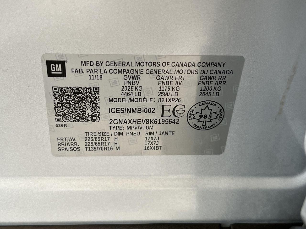 2019 Chevrolet Equinox LS+Apple Play+Camera+Remote Start+CELAN CARFAX Photo41