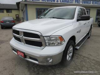 Used 2017 Dodge Ram 1500 GREAT VALUE SLT-MODEL 6 PASSENGER 5.7L - HEMI.. 4X4.. QUAD-CAB.. SHORTY.. TOUCH SCREEN DISPLAY.. BLUETOOTH SYSTEM.. KEYLESS ENTRY.. for sale in Bradford, ON