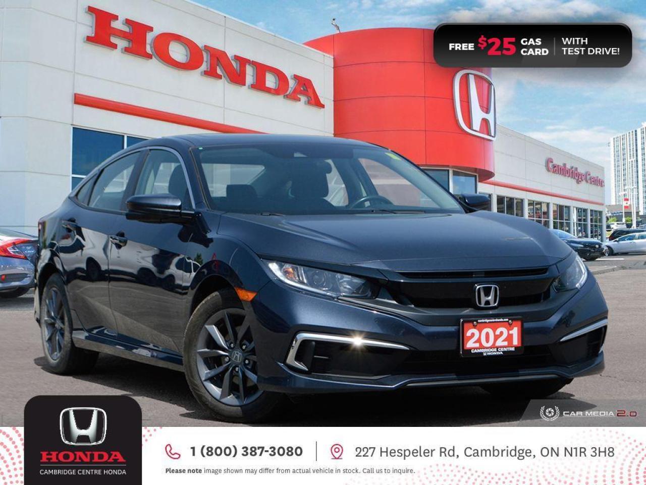 Used 2021 Honda Civic EX APPLE CARPLAY™ & ANDROID AUTO™ | REARVIEW CAMERA | POWER SUNROOF for sale in Cambridge, ON