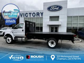 New 2023 Ford Super Duty F-650 STRAIGHT FRAME BASE 14.39 ft steel flat deck for sale in Chatham, ON