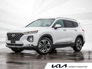 New Price! Odometer is 3637 kilometers below market average! Quartz White 2020 Hyundai Santa Fe Ultimate 2.0 AWD 8-Speed Automatic with SHIFTRONIC 2.0L Turbocharged<br /><br />AWD, Black Leather, ABS brakes, Active Cruise Control, Alloy wheels, Compass, Electronic Stability Control, Front dual zone A/C, Heated & Ventilated Front Bucket Seats, Heated door mirrors, Heated front seats, Heated rear seats, Illuminated entry, Low tire pressure warning, Navigation System, Power Liftgate, Power moonroof, Remote keyless entry, Traction control. Sale Price is Plus 13% HST, Financing Available OAC (On Approved Credit).