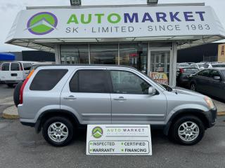 CALL OR TEXT KARL @ 6-0-4-2-5-0-8-6-4-6 FOR INFO & TO CONFIRM WHICH LOCATION.<br /><br />HONDA CRV WITH ONLY 106,000 KM'S! TIRES HAVE 80% REMAINING ON THEM. THE BRAKES HAVE 70% REMAINING FRONT AND REAR. IT'S READY TO GO. HARD TO BEAT KM'S, CALL TODAY.<br /><br />2 LOCATIONS TO SERVE YOU, BE SURE TO CALL FIRST TO CONFIRM WHERE THE VEHICLE IS.<br /><br />We are a family owned and operated business for 40 years. Since 1983 we have been committed to offering outstanding vehicles backed by exceptional customer service, now and in the future. Whatever your specific needs may be, we will custom tailor your purchase exactly how you want or need it to be. All you have to do is give us a call and we will happily walk you through all the steps with no stress and no pressure.<br /><br />                                            WE ARE THE HOUSE OF YES!<br /><br />ADDITIONAL BENEFITS WHEN BUYING FROM SK AUTOMARKET:<br /><br />-ON SITE FINANCING THROUGH OUR 17 AFFILIATED BANKS AND VEHICLE                                                   FINANCE COMPANIES.<br />-IN HOUSE LEASE TO OWN PROGRAM.<br />-EVERY VEHICLE HAS UNDERGONE A 120 POINT COMPREHENSIVE INSPECTION.<br />-EVERY PURCHASE INCLUDES A FREE POWERTRAIN WARRANTY.<br />-EVERY VEHICLE INCLUDES A COMPLIMENTARY BCAA MEMBERSHIP FOR YOUR SECURITY.<br />-EVERY VEHICLE INCLUDES A CARFAX AND ICBC DAMAGE REPORT.<br />-EVERY VEHICLE IS GUARANTEED LIEN FREE.<br />-DISCOUNTED RATES ON PARTS AND SERVICE FOR YOUR NEW CAR AND ANY OTHER   FAMILY CARS THAT NEED WORK NOW AND IN THE FUTURE.<br />-40 YEARS IN THE VEHICLE SALES INDUSTRY.<br />-A+++ MEMBER OF THE BETTER BUSINESS BUREAU.<br />-RATED TOP DEALER BY CARGURUS 5 YEARS IN A ROW<br />-MEMBER IN GOOD STANDING WITH THE VEHICLE SALES AUTHORITY OF BRITISH   COLUMBIA.<br />-MEMBER OF THE AUTOMOTIVE RETAILERS ASSOCIATION.<br />-COMMITTED CONTRIBUTOR TO OUR LOCAL COMMUNITY AND THE RESIDENTS OF BC.<br /> $495 Documentation fee and applicable taxes are in addition to advertised prices.<br />LANGLEY LOCATION DEALER# 40038<br />S. SURREY LOCATION DEALER #9987<br />