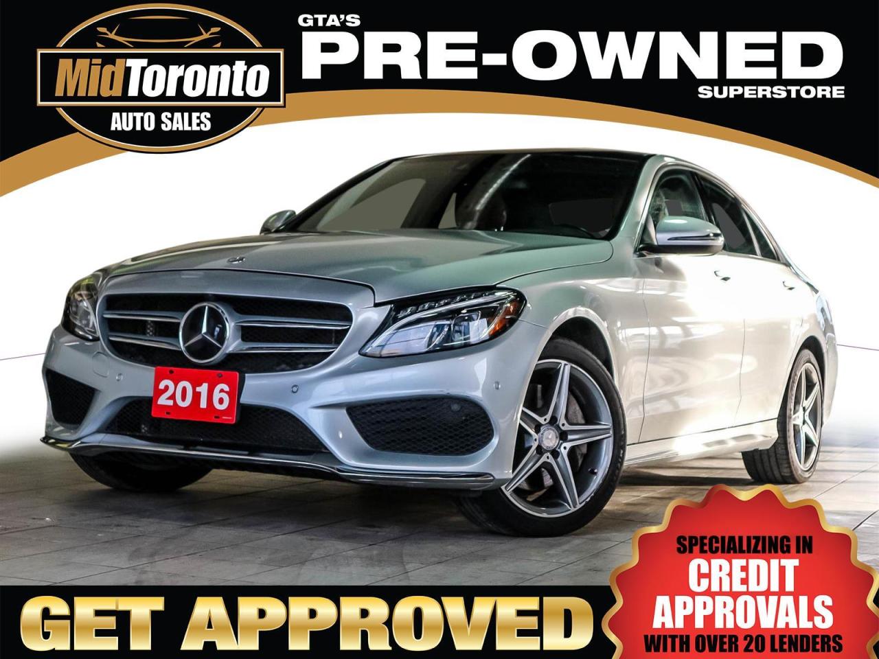 Used 2016 Mercedes-Benz C 300 4MATIC - Adaptive Cruise - Navigation - Power Panoramic Sun Roof - Blind Spot - Lane Keep - HUD for sale in North York, ON