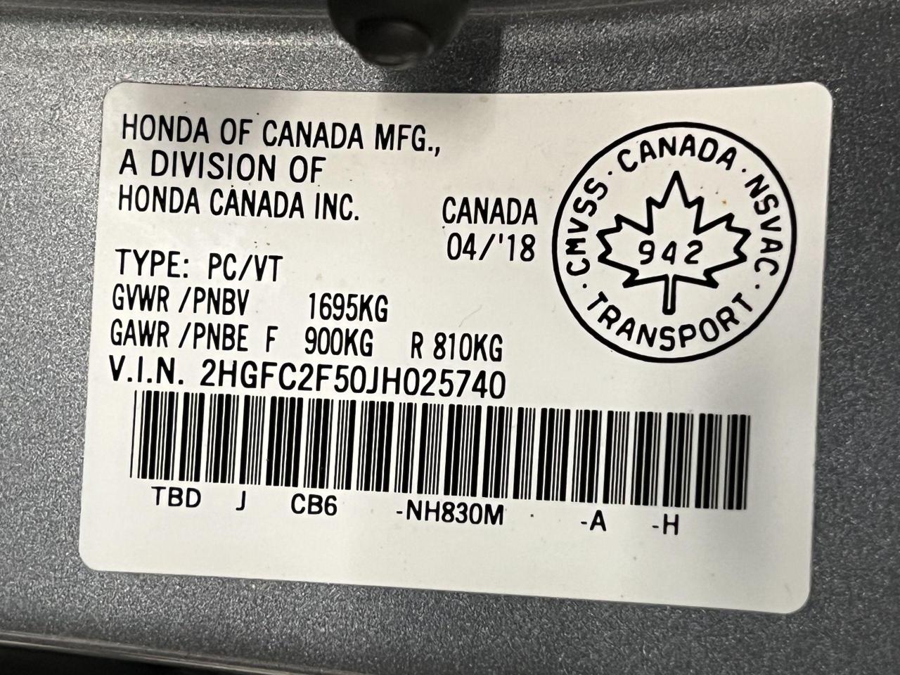 2018 Honda Civic LX+Camera+ApplePlay+Heated Seats+CLEANC ARFAX - Photo #40