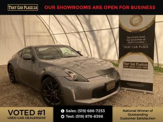 <div><span>2018 NISSAN 370Z MINT CODITION !!!</span></div><br /><div>Save time money, and frustration with our transparent, no hassle pricing. Using the latest technology, we shop the competition for you and price our pre-owned vehicles to give you the best value, upfront, every time and back it up with a free market value report so you know you are getting the best deal! With no additional fees, theres no surprises either, the price you see is the price you pay, just add HST! We offer 150+ Vehicles on site with financing for our customers regardless of credit. We have a dedicated team of credit rebuilding experts on hand to help you get into the car of your dreams. We need your trade-in! We have a hassle free top dollar trade process and offer a free evaluation on your car. We will buy your vehicle even if you do not buy one from us!</div><br /><div><span>Save time money, and frustration with our transparent, no hassle pricing. Using the latest technology, we shop the competition for you and price our pre-owned vehicles to give you the best value, upfront, every time and back it up with a free market value report so you know you are getting the best deal! With no additional fees, theres no surprises either, the price you see is the price you pay, just add HST! We offer 150+ Vehicles on site with financing for our customers regardless of credit. We have a dedicated team of credit rebuilding experts on hand to help you get into the car of your dreams. We need your trade-in! We have a hassle free top dollar trade process and offer a free evaluation on your car. We will buy your vehicle even if you do not buy one from us!<o:p></o:p></span></div><br /><div></div><br /><div><br><span><o:p></o:p></span></div><br /><div></div><br /><div><span>THAT CAR PLACE - Been in business for 27 years, we are OMVIC Certified and Member of UCDA earning your trust so you can buy with confidence.<br>150+ VEHICLES! ONE LOCATION!<br>USED VEHICLE MARKET PRICING! We use an exclusive 3rd party marketing tool that accurately monitors vehicle prices to guarantee our customers get the best value.<br>OUR POLICY!  Zero Pressure and Hassle-Free sales staff. Zero Hidden Admin Fees. Just honesty and integrity at no additional charge!<br>HISTORY: Free Carfax report included with every vehicle.<br>AWARDS:<br>National Dealer of the Year Winner of Outstanding Customer Satisfaction<br>Voted #1 Best Used Car Dealership in London, Ont. 2014 to 2024<br>Winner of Top Choice Award 6 years from 2015 to 2024<br>Winner of Londons Readers Choice Award 2014 to 2023<br>A+ Accredited Better Business Bureau rating<br>FULL SAFETY: Full safety inspection exceeding industry standards all vehicles go through an intensive inspection<br>RECONDITIONING: Any Pads or Rotors below 50% material will be replaced. You will receive a semi-synthetic oil-lube-filter and cleanup.<br>*Our Staff put in the most effort to ensure the accuracy of the information listed above. Please confirm with a sales representative to confirm the accuracy of this information*<br>**Payments are based off qualifying monthly term & 4.9% interest. Qualifying term and rate of borrowing varies by lender. Example: The cost of borrowing on a vehicle with a purchase price of $10000 at 4.9% over 60 month term is $1499.78. Rates and payments are subject to change without notice. Certified.</span></div><br /><div>Save time money, and frustration with our transparent, no hassle pricing. Using the latest technology, we shop the competition for you and price our pre-owned vehicles to give you the best value, upfront, every time and back it up with a free market value report so you know you are getting the best deal! With no additional fees, theres no surprises either, the price you see is the price you pay, just add HST! We offer 150+ Vehicles on site with financing for our customers regardless of credit. We have a dedicated team of credit rebuilding experts on hand to help you get into the car of your dreams. We need your trade-in! We have a hassle free top dollar trade process and offer a free evaluation on your car. We will buy your vehicle even if you do not buy one from us!</div><br /><div><span>Save time money, and frustration with our transparent, no hassle pricing. Using the latest technology, we shop the competition for you and price our pre-owned vehicles to give you the best value, upfront, every time and back it up with a free market value report so you know you are getting the best deal! With no additional fees, theres no surprises either, the price you see is the price you pay, just add HST! We offer 150+ Vehicles on site with financing for our customers regardless of credit. We have a dedicated team of credit rebuilding experts on hand to help you get into the car of your dreams. We need your trade-in! We have a hassle free top dollar trade process and offer a free evaluation on your car. We will buy your vehicle even if you do not buy one from us!<o:p></o:p></span></div><br /><div></div><br /><div><br><span><o:p></o:p></span></div><br /><div></div><br /><div><span>THAT CAR PLACE - Been in business for 27 years, we are OMVIC Certified and Member of UCDA earning your trust so you can buy with confidence.<br>150+ VEHICLES! ONE LOCATION!<br>USED VEHICLE MARKET PRICING! We use an exclusive 3rd party marketing tool that accurately monitors vehicle prices to guarantee our customers get the best value.<br>OUR POLICY!  Zero Pressure and Hassle-Free sales staff. Zero Hidden Admin Fees. Just honesty and integrity at no additional charge!<br>HISTORY: Free Carfax report included with every vehicle.<br>AWARDS:<br>National Dealer of the Year Winner of Outstanding Customer Satisfaction<br>Voted #1 Best Used Car Dealership in London, Ont. 2014 to 2024<br>Winner of Top Choice Award 6 years from 2015 to 2024<br>Winner of Londons Readers Choice Award 2014 to 2023<br>A+ Accredited Better Business Bureau rating<br>FULL SAFETY: Full safety inspection exceeding industry standards all vehicles go through an intensive inspection<br>RECONDITIONING: Any Pads or Rotors below 50% material will be replaced. You will receive a semi-synthetic oil-lube-filter and cleanup.<br>*Our Staff put in the most effort to ensure the accuracy of the information listed above. Please confirm with a sales representative to confirm the accuracy of this information*<br>**Payments are based off qualifying monthly term & 4.9% interest. Qualifying term and rate of borrowing varies by lender. Example: The cost of borrowing on a vehicle with a purchase price of $10000 at 4.9% over 60 month term is $1499.78. Rates and payments are subject to change without notice. Certified.</span></div>