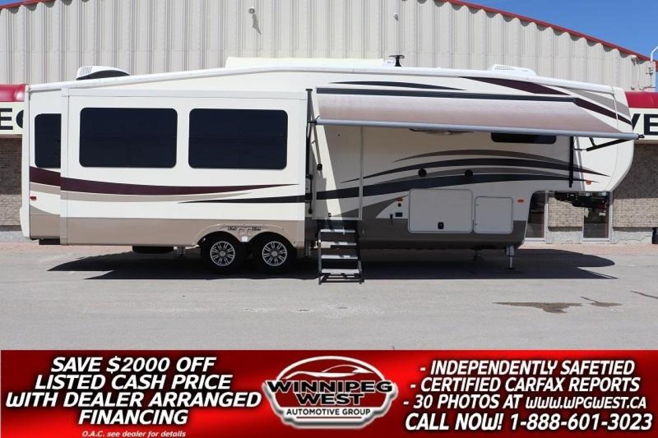Used 2018 Forest River Cedar Creek Hathaway Edition 34RL2 38FT 3 SLIDE REAR LOUNGE, STUNNING LUXURY !! for sale in Headingley, MB