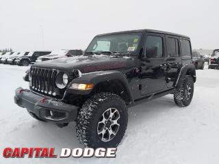 This Jeep Wrangler delivers a Intercooled Turbo Premium Unleaded I-4 2.0 L engine powering this Automatic transmission. WHEELS: 17 X 7.5 POLISHED ALUMINUM W/BLACK, TRANSMISSION: 8-SPEED TORQUEFLITE AUTO -inc: Selec-Speed Control, TIRES: LT285/70R17C BSW ON/OFF-ROAD (STD).* This Jeep Wrangler Features the Following Options *QUICK ORDER PACKAGE 22R RUBICON -inc: Engine: 2.0L DOHC I-4 DI Turbo w/ESS, Transmission: 8-Speed TorqueFlite Auto , GVWR: 2,630 KGS (5,800 LBS) (STD), ENGINE: 2.0L DOHC I-4 DI TURBO W/ESS, BODY-COLOUR 3-PIECE HARDTOP -inc: Freedom Panel Storage Bag, Rear Window Defroster, Rear Window Wiper w/Washer, BLACK, CLOTH SEATS W/RUBICON LOGO & UTILITY GRID, BLACK, 4.10 REAR AXLE RATIO (STD), Voice Activated Dual Zone Front Automatic Air Conditioning, Variable Intermittent Wipers, Urethane Gear Shifter Material.* Why Buy From Us? *Thank you for choosing Capital Dodge as your preferred dealership. We have been helping customers and families here in Ottawa for over 60 years. From our old location on Carling Avenue to our Brand New Dealership here in Kanata, at the Palladium AutoPark. If youre looking for the best price, best selection and best service, please come on in to Capital Dodge and our Friendly Staff will be happy to help you with all of your Driving Needs. You Always Save More at Ottawas Favourite Chrysler Store* Stop By Today *Stop by Capital Dodge Chrysler Jeep located at 2500 Palladium Dr Unit 1200, Kanata, ON K2V 1E2 for a quick visit and a great vehicle!