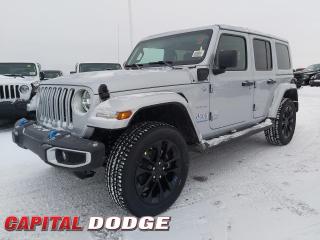 This Jeep Wrangler 4xe delivers a Intercooled Turbo Gas engine powering this Automatic transmission. TRANSMISSION: 8-SPEED TORQUEFLITE AUTO PHEV (STD), SILVER ZYNITH, SIDE STEPS W/DIAMOND-PLATE PATTERN.*This Jeep Wrangler 4xe Comes Equipped with These Options *QUICK ORDER PACKAGE 29P SAHARA -inc: Engine: 2.0L DOHC I-4 DI Turbo PHEV, Transmission: 8-Speed TorqueFlite Auto PHEV , ENGINE: 2.0L DOHC I-4 DI TURBO PHEV (STD), COLD WEATHER GROUP -inc: Heated Steering Wheel, Remote Start System, Front Heated Seats, BODY-COLOUR 3-PIECE HARDTOP, BLACK, LEATHER-FACED SEATS W/SAHARA LOGO, Wheels: 20 x 8 Fully Painted Aluminum, Voice Activated Dual Zone Front Automatic Air Conditioning, Variable Intermittent Wipers, Trip Computer, Transmission w/Autostick Sequential Shift Control.* Why Buy From Us? *Thank you for choosing Capital Dodge as your preferred dealership. We have been helping customers and families here in Ottawa for over 60 years. From our old location on Carling Avenue to our Brand New Dealership here in Kanata, at the Palladium AutoPark. If youre looking for the best price, best selection and best service, please come on in to Capital Dodge and our Friendly Staff will be happy to help you with all of your Driving Needs. You Always Save More at Ottawas Favourite Chrysler Store* Visit Us Today *For a must-own Jeep Wrangler 4xe come see us at Capital Dodge Chrysler Jeep, 2500 Palladium Dr Unit 1200, Kanata, ON K2V 1E2. Just minutes away!