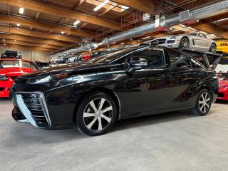A local accident free Toyota Mirai Hydrogen Fuel Cell. Well equipped with Heated power SofTex front seats, Heated rear seats, Dual zone climate control, Navigation, JBL Premium audio system, Satellite radio, Aux input, Usb input, Bluetooth, Bluetooth audio, Steering wheel controls, Heated steering wheel, Power tilt / telescopic steering wheel, Power windows, Power door locks, Power folding mirrors, Blind spot monitoring, Lane departure alert, Adaptive cruise control, Pre collision system, Keyless touch entry and locking, Keyless push button ignition, Wireless phone charger, Back up camera, Parking sensors, LED Headlights, LED Running lights, 17 Alloy wheels. Hydrogen fuel cell powering an electric motor mated to a 1 speed direct drive rated at 151hp / 247lb-ft. Balance of full factory warranty, with late warranty start date in October 2021. Well maintained and just serviced. Leasing and financing available. All trades accepted. 
 Viewing by appointment 
 Dealer # 10290 null