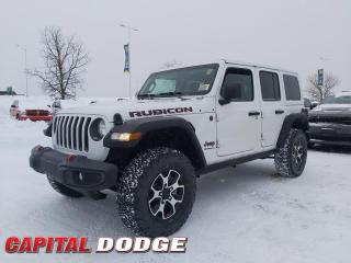 This Jeep Wrangler delivers a Intercooled Turbo Premium Unleaded I-4 2.0 L engine powering this Automatic transmission. WHEELS: 17 X 7.5 POLISHED ALUMINUM W/BLACK, TRANSMISSION: 8-SPEED TORQUEFLITE AUTO -inc: Selec-Speed Control, TIRES: LT285/70R17C BSW ON/OFF-ROAD (STD).*This Jeep Wrangler Comes Equipped with These Options *QUICK ORDER PACKAGE 22R RUBICON -inc: Engine: 2.0L DOHC I-4 DI Turbo w/ESS, Transmission: 8-Speed TorqueFlite Auto , GVWR: 2,630 KGS (5,800 LBS) (STD), ENGINE: 2.0L DOHC I-4 DI TURBO W/ESS, BRIGHT WHITE, BODY-COLOUR 3-PIECE HARDTOP -inc: Freedom Panel Storage Bag, Rear Window Defroster, Rear Window Wiper w/Washer, BLACK, CLOTH SEATS W/RUBICON LOGO & UTILITY GRID, 4.10 REAR AXLE RATIO (STD), Voice Activated Dual Zone Front Automatic Air Conditioning, Variable Intermittent Wipers, Urethane Gear Shifter Material.* Why Buy From Us? *Thank you for choosing Capital Dodge as your preferred dealership. We have been helping customers and families here in Ottawa for over 60 years. From our old location on Carling Avenue to our Brand New Dealership here in Kanata, at the Palladium AutoPark. If youre looking for the best price, best selection and best service, please come on in to Capital Dodge and our Friendly Staff will be happy to help you with all of your Driving Needs. You Always Save More at Ottawas Favourite Chrysler Store* Stop By Today *Stop by Capital Dodge Chrysler Jeep located at 2500 Palladium Dr Unit 1200, Kanata, ON K2V 1E2 for a quick visit and a great vehicle!