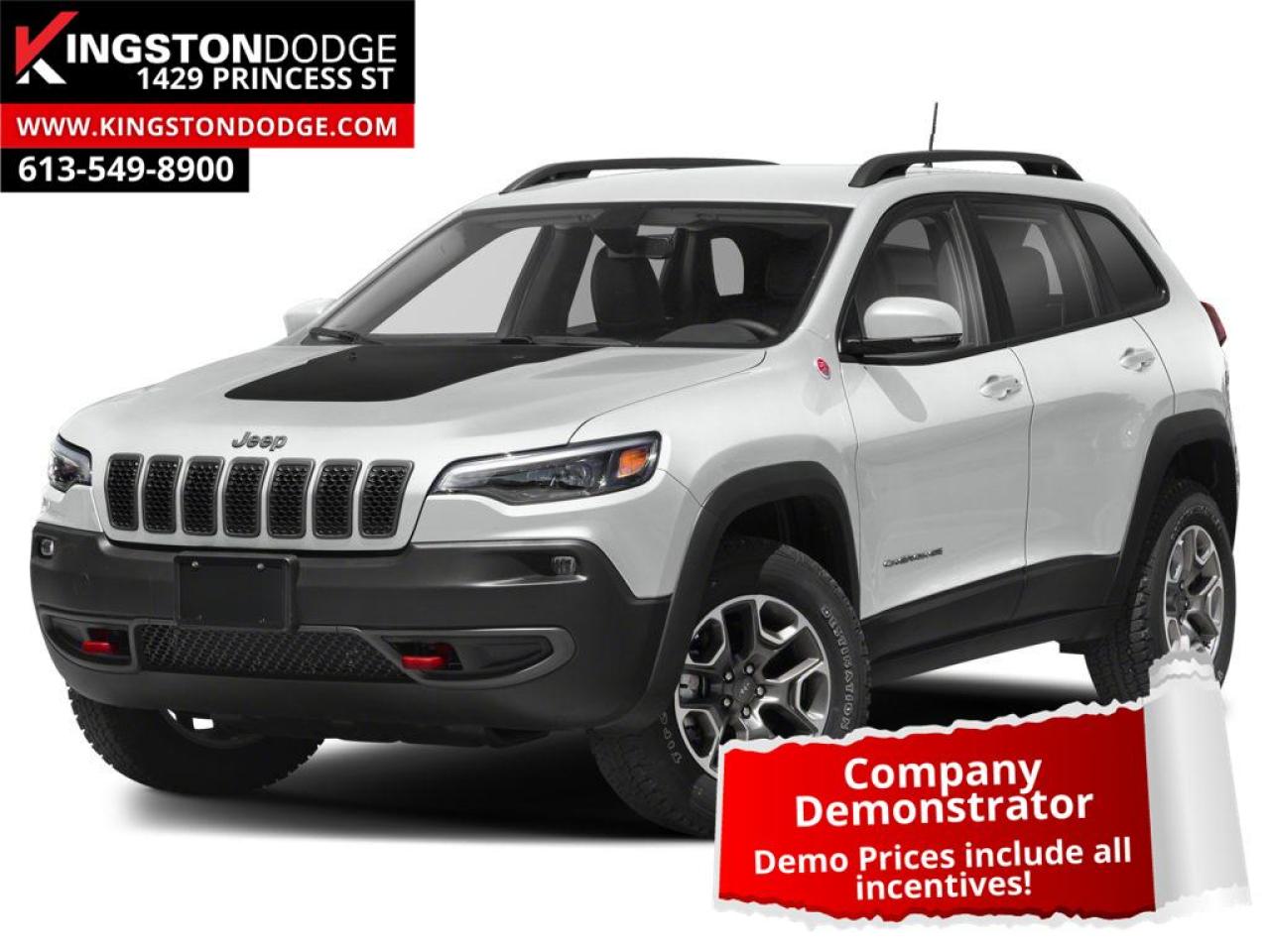 Used 2022 Jeep Cherokee Trailhawk TRAILHAWK ELITE | DEMO | LEATHER | PANO SUNROOF for sale in Kingston, ON