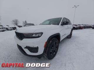 This Jeep Grand Cherokee boasts a Regular Unleaded V-6 3.6 L engine powering this Automatic transmission. WHEELS: 20 X 8.0 GLOSS BLACK ALUMINUM, TRANSMISSION: 8-SPEED TORQUEFLITE AUTOMATIC, TIRES: 265/50R20 A/S PERFORMANCE.*This Jeep Grand Cherokee Comes Equipped with These Options *QUICK ORDER PACKAGE 22E -inc: Engine: 3.6L Pentastar VVT V6 w/ESS, Transmission: 8-Speed TorqueFlite Automatic, BLACK APPEARANCE PACKAGE -inc: Gloss Black Roof Rails, Tires: 265/50R20 A/S Performance, Wheels: 20 x 8.0 Gloss Black Aluminum, Gloss Black Exterior Accents , GLOBAL BLK W/GLOBAL BLK, CAPRI LEATHER-FACED SEATS, FRONT PASSENGER INTERACTIVE DISPLAY, ENGINE: 3.6L PENTASTAR VVT V6 W/ESS (STD), COMMANDVIEW DUAL-PANE SUNROOF, BRIGHT WHITE, 9 AMPLIFIED SPEAKERS W/SUBWOOFER -inc: 506 Watt Amplifier, Voice Activated Dual Zone Front Automatic Air Conditioning w/Front Infrared, Vinyl Door Trim Insert.* Why Buy From Us? *Thank you for choosing Capital Dodge as your preferred dealership. We have been helping customers and families here in Ottawa for over 60 years. From our old location on Carling Avenue to our Brand New Dealership here in Kanata, at the Palladium AutoPark. If youre looking for the best price, best selection and best service, please come on in to Capital Dodge and our Friendly Staff will be happy to help you with all of your Driving Needs. You Always Save More at Ottawas Favourite Chrysler Store* Visit Us Today *For a must-own Jeep Grand Cherokee come see us at Capital Dodge Chrysler Jeep, 2500 Palladium Dr Unit 1200, Kanata, ON K2V 1E2. Just minutes away!