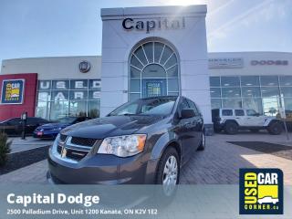 Snatch a score on this 2018 Dodge Grand Caravan Canada Value Package before someone else snatches it. Comfortable but agile, its tried-and-true Automatic transmission and its durable Regular Unleaded V-6 3.6 L engine have lots of pep for a discount price. Its loaded with the following options: WHEELS: 17 X 6.5 STEEL W/COVERS (STD), TRANSMISSION: 6-SPEED AUTOMATIC (STD), QUICK ORDER PACKAGE 29E Canada VALUE PACKAGE -inc: Engine: 3.6L Pentastar VVT V6, Transmission: 6-Speed Automatic, Third-Row Stow N Go Seats, GRANITE CRYSTAL METALLIC, ENGINE: 3.6L PENTASTAR VVT V6 (STD), BLACK/LIGHT GREYSTONE, CLOTH BUCKET SEATS, Vinyl Door Trim Insert, Variable Intermittent Wipers, Valet Function, and Urethane Gear Shifter Material. Youve done your research, so stop by Capital Dodge Chrysler Jeep at 2500 Palladium Dr Unit 1200, Kanata, ON K2V 1E2 today to get a deal that no one can beat!
