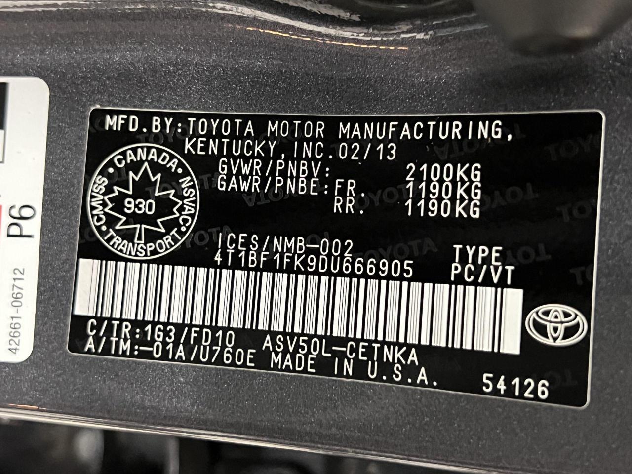 2013 Toyota Camry LE+Camera+Bluetooth+A/C+Bluetooth Photo89