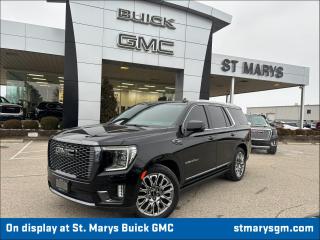 <div>Experience unparalleled luxury and advanced technology with the 2023 GMC Yukon Denali Ultimate. This top-tier trim level offers exclusive features that redefine the driving experience.</div><div> </div><div>Highlighted features include:</div><div> </div><div>- Sunroof for enjoying the open sky and fresh air on your journeys</div><div>- Navigation system to easily navigate to your destination with confidence</div><div>- Heads-up Display (HUD) for keeping important information in your line of sight</div><div>- Premium brown leather seats for luxurious comfort</div><div>- Cooled seats to keep you cool and comfortable on warm days</div><div>- Power liftgate for convenient access to the cargo area</div><div>- Lane Keep Assist to help you stay centered in your lane</div><div>- Super Cruise for a hands-free driving experience on compatible highways</div><div>- 360-degree camera system for enhanced visibility and maneuverability</div><div>- Rear seat media system to keep passengers entertained on long drives</div><div> </div><div>Visit ST MARYS BUICK GMC in ST MARYS to experience the luxury and innovation of the 2023 GMC Yukon Denali Ultimate. Price plus HST & Licensing. Each vehicle undergoes a thorough 150-point inspection by UpAuto to ensure optimal quality. For more information, call us at 1-833-969-1582 or visit our website at www.stmarysgm.com. We're here to assist you on your journey to luxury and performance!</div>