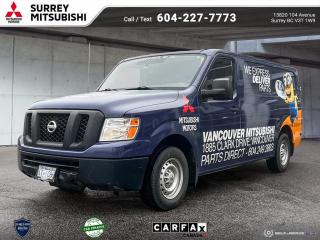 Dealer # 40045<div autocomment=true>Introducing the 2014 Nissan NV Cargo NV1500! <br><br> It comes equipped with all the standard amenities for your driving enjoyment. Nissan prioritized practicality, efficiency, and style by including: variably intermittent wipers, heated door mirrors, and air conditioning. Smooth gearshifts are achieved thanks to the 4 liter 6 cylinder engine, and for added security, dynamic Stability Control supplements the drivetrain. <br><br> We know that you have high expectations, and we enjoy the challenge of meeting and exceeding them! Stop by our dealership or give us a call for more information. <br><br></div>At Surrey Mitsubishi all vehicles are inspected by factory trained technicians, professionally detailed, and come with Carfax report and lien report.Shop with confidence at Surrey Mitsubishi and see why we are greater Vancouvers number one car superstore! We take all trades and offer financing for everyone!  All prices are plus $695 prep fee, $159 wheel lock fee, $395 doc fee, $1495 finance fee or $695 Cash Admin Fee . All credit is cod. See Dealer for details.