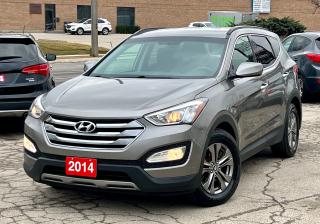 SAFETY INCLUDED .. 6 MONTHS WARRANTY INCLUDED .. AWD<br><div>
2014 HYUNDAI SANTA FE PREMIUM PKG 
AWD 4 CYLINDER. GREAT ON GAS

IN GREAT CONDITION DRIVES VERY SMOOTH WITH NO ANY ISSUE! HAVE BEEN MAINTAINED VERY WELL WITH FULL OF SERVICE RECORDS! 

BEING SOLD CERTIFIED WITH SAFETY CERTIFICATE INCLUDING NEW BREAKS ALL AROUND ( Rotors & Pads  ) WITH FRESH OIL AND FULLY DETAILED FOR NO EXTRA COST! 
ITS READY TO GO. 

EQUIPPED WITH:
•BLUETOOTH 
•HEATED SEATS FRONT & BACK SEATS 
•ALLOY RIMS 
•STERING WHEEL AUDIO CONTROL 
•LEATHER STEERING WRAP 

PRICE + TAX NO EXTRA OR HIDDEN FEES
FINANCING AVAILABLE FOR ANY TYPE OF CREDIT 

PLEASE CONTACT US TO ARRANGE YOUR APPOINTMENT FOR VIEWING AND TEST DRIVE.1421 Speers Rd UNIT-B, Oakville, ON L6L 2X5</div>