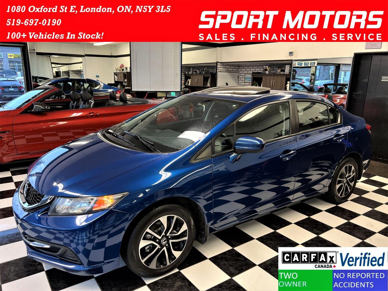 Used 2015 Honda Civic EX+Sunroof+Camera+Bluetooth+NewBrakes+CLEAN CARFAX for sale in London, ON