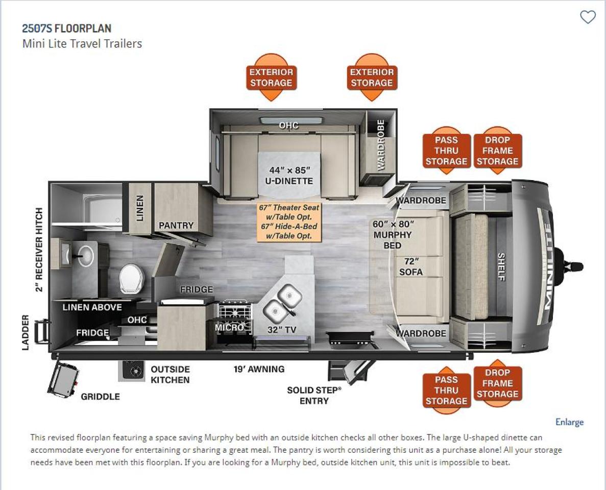 2023 Forest River ROCKWOOD ON ORDER 2507S MINI LITE