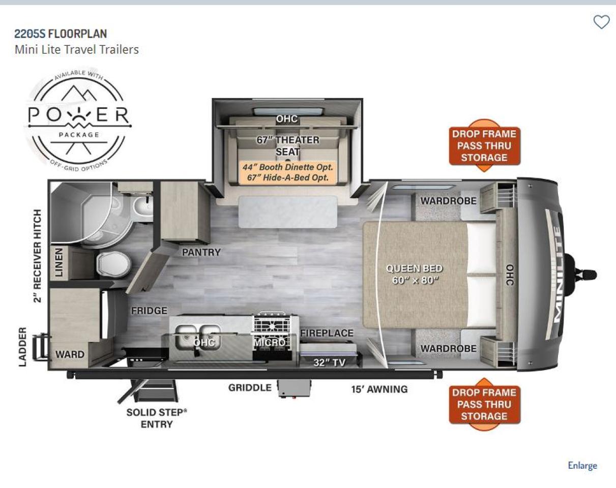 2023 Forest River ROCKWOOD ON ORDER-MINI LITE 2205