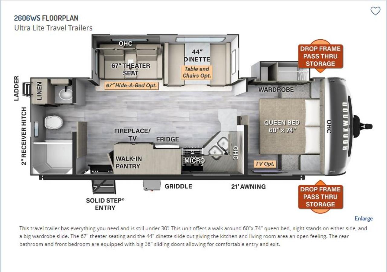 2023 Forest River ROCKWOOD ON ORDER ULTRALITE-2606