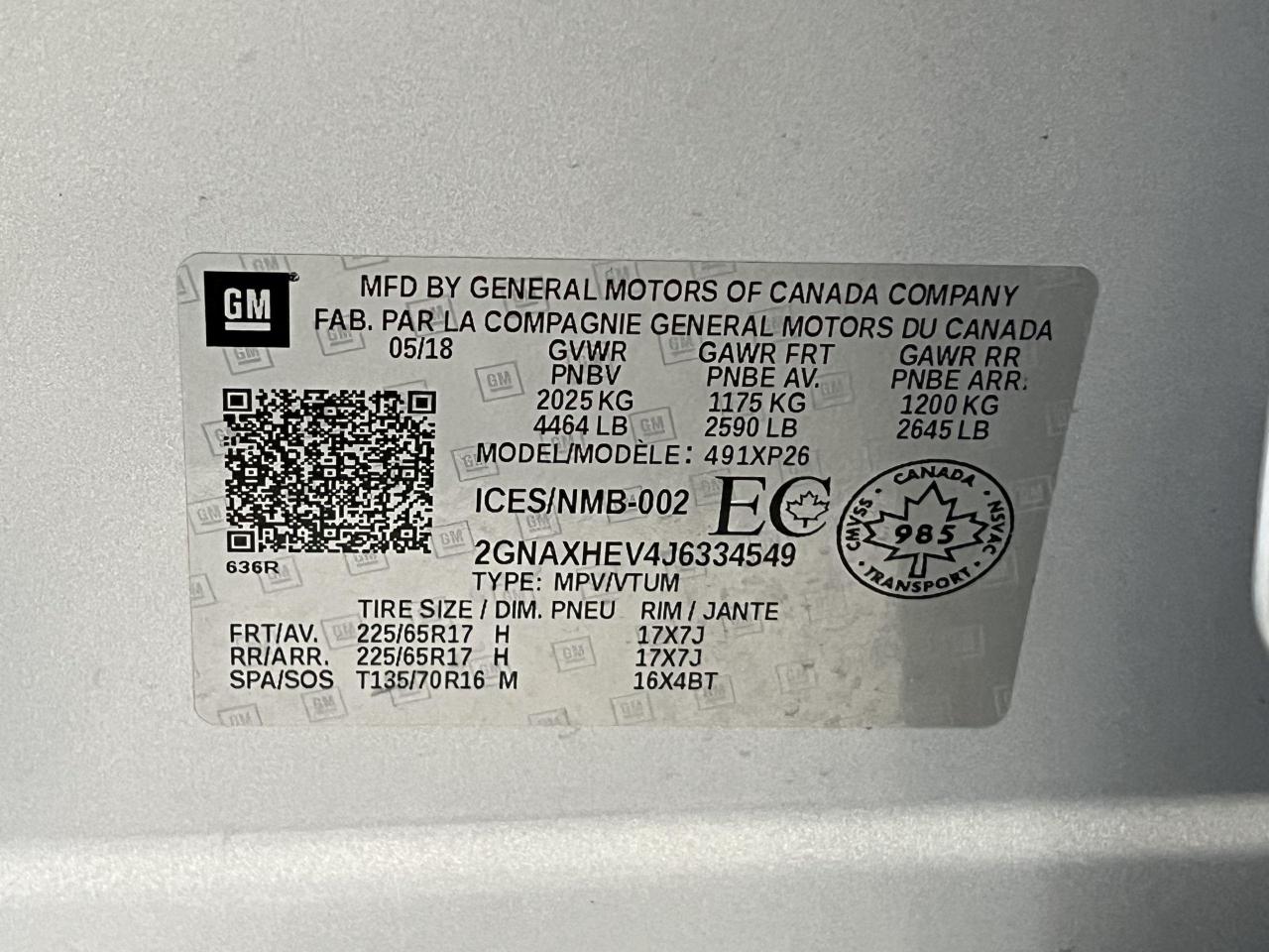2018 Chevrolet Equinox LS+ApplePlay+Camera+Remote Start+CLEAN CARFAX Photo101