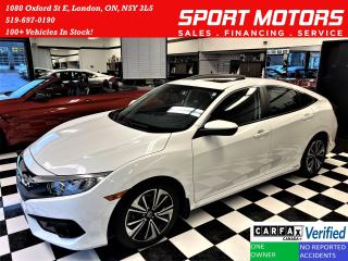 Used 2016 Honda Civic EX-T+Roof+ApplePlay+Camera+New Brakes+CLEAN CARFAX for sale in London, ON