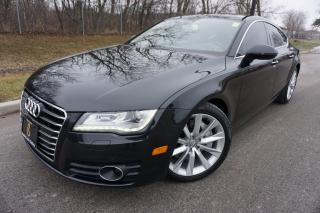 <p>WOW!!! Check out this stunning A7 3.0T Prestige that just arrived at our store. This beauty is a local, No Accidents car thats been well serviced at the dealer. Loaded with all the right packages and features including HUD Heads up Display and adaptive cruise. This one has been very well cared for by the previous owner and it shows in the way the car looks and drives. If comes certified for your convenience and included at our list price is a 3 month 3000km limited superior warranty for your peace of mind. Call or Email today to book your appointment as this one wont last long at all.</p><p>Come see us at our central location @ 2044 Kipling Ave (BEHIND PIONEER GAS STATION)</p>