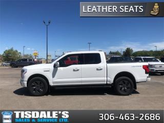 <b>Leather Seats, Ford Co-Pilot360+, Tow Technology Package!</b><br> <br> <br> <br>Check out the large selection of new Fords at Tisdales today!<br> <br>  Built to get the job done right, this impressive F-150 Lightning is more than a concept, it is execution on a game changing scale. <br> <br>With an advanced all-electric powertrain, this F-150 Lightning continues the Ford Motors Legacy by producing a futuristic truck thats designed for the masses. More than just a concept, this F-150 Lightning proves that electric vehicles are more than just a gimmick, thanks to it impressive capability and massive network of electric charging station found throughout North America.<br> <br> This star white tri-coat Crew Cab 4X4 pickup   has an automatic transmission.<br> <br> Our F-150 Lightnings trim level is Lariat. Capable of impressive towing capacity, this F-150 Lightning Lariat comes with a luxurious leather interior that features Fords SYNC 4A infotainment system complete with a larger 15 inch touchscreen, built-in navigation, wireless Apple CarPlay, Android Auto, and a premium Bang and Olufsen audio system. It also comes with ventilated heated front seats and a heated steering wheel, power adjustable pedals, extended running boards and enhanced lighting, Ford Co-Pilot360 Active 2.0, a super useful interior work surface, a class IV towing package. Additional features include a power locking tailgate, a large front trunk for extra storage, a proximity key, blind spot detection, lane keep assist, automatic emergency braking with pedestrian detection, accident evasion assist, and a 360 degree camera to help keep you safely on the road and so much more! This vehicle has been upgraded with the following features: Leather Seats, Ford Co-pilot360+, Tow Technology Package. <br><br> View the original window sticker for this vehicle with this url <b><a href=http://www.windowsticker.forddirect.com/windowsticker.pdf?vin=1FTVW1EL9PWG09429 target=_blank>http://www.windowsticker.forddirect.com/windowsticker.pdf?vin=1FTVW1EL9PWG09429</a></b>.<br> <br>To apply right now for financing use this link : <a href=http://www.tisdales.com/shopping-tools/apply-for-credit.html target=_blank>http://www.tisdales.com/shopping-tools/apply-for-credit.html</a><br><br> <br/> Total  cash rebate of $14000 is reflected in the price. Credit includes $8,000 Delivery Allowance and $6,000 Non-Stackable Cash Purchase Assistance. Credit is available in lieu of subvented financing rates.  Incentives expire 2024-05-23.  See dealer for details. <br> <br>Tisdales is not your standard dealership. Sales consultants are available to discuss what vehicle would best suit the customer and their lifestyle, and if a certain vehicle isnt readily available on the lot, one will be brought in. o~o