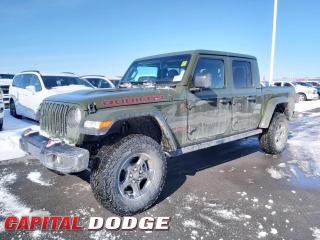 This Jeep Gladiator boasts a Regular Unleaded V-6 3.6 L engine powering this Automatic transmission. WHEELS: 17 X 7.5 GRANITE CRYSTAL POLISHED ALUM (STD), TRANSMISSION: 8-SPEED AUTOMATIC -inc: Transmission Skid Plate, Selec-Speed Control, TRAILER TOW PACKAGE -inc: Trailer Hitch Zoom, Class IV Hitch Receiver, Heavy-Duty Engine Cooling, 240-Amp Alternator.*This Jeep Gladiator Comes Equipped with These Options *QUICK ORDER PACKAGE 24R RUBICON -inc: Engine: 3.6L Pentastar VVT V6 w/ESS, Transmission: 8-Speed Automatic , SARGE GREEN, REDICAL INSTRUMENT PANEL BEZELS, MOPAR SPRAY-IN BEDLINER, GVWR: 2834 KG (6250 LBS) (STD), ENGINE: 3.6L PENTASTAR VVT V6 W/ESS (STD), COLD WEATHER GROUP -inc: Heated Steering Wheel, Front Heated Seats, Leather-Wrapped Steering Wheel, BODY-COLOUR 3-PIECE HARD TOP -inc: Freedom Panel Storage Bag, Rear Window Defroster, Manual Rear Sliding Window, BODY-COLOUR 2-PIECE FENDER FLARES, BLACK, LEATHER-FACED SEATS W/RUBICON & UTILITY GRID -inc: Full-Length Premium Armrests, Leather-Wrapped Park Brake Handle, Leather-Wrapped Shift Knob, Premium Door Trim Panel, Rear Seat Armrest w/Cupholders.* Why Buy From Us? *Thank you for choosing Capital Dodge as your preferred dealership. We have been helping customers and families here in Ottawa for over 60 years. From our old location on Carling Avenue to our Brand New Dealership here in Kanata, at the Palladium AutoPark. If youre looking for the best price, best selection and best service, please come on in to Capital Dodge and our Friendly Staff will be happy to help you with all of your Driving Needs. You Always Save More at Ottawas Favourite Chrysler Store* Stop By Today *Stop by Capital Dodge Chrysler Jeep located at 2500 Palladium Dr Unit 1200, Kanata, ON K2V 1E2 for a quick visit and a great vehicle!