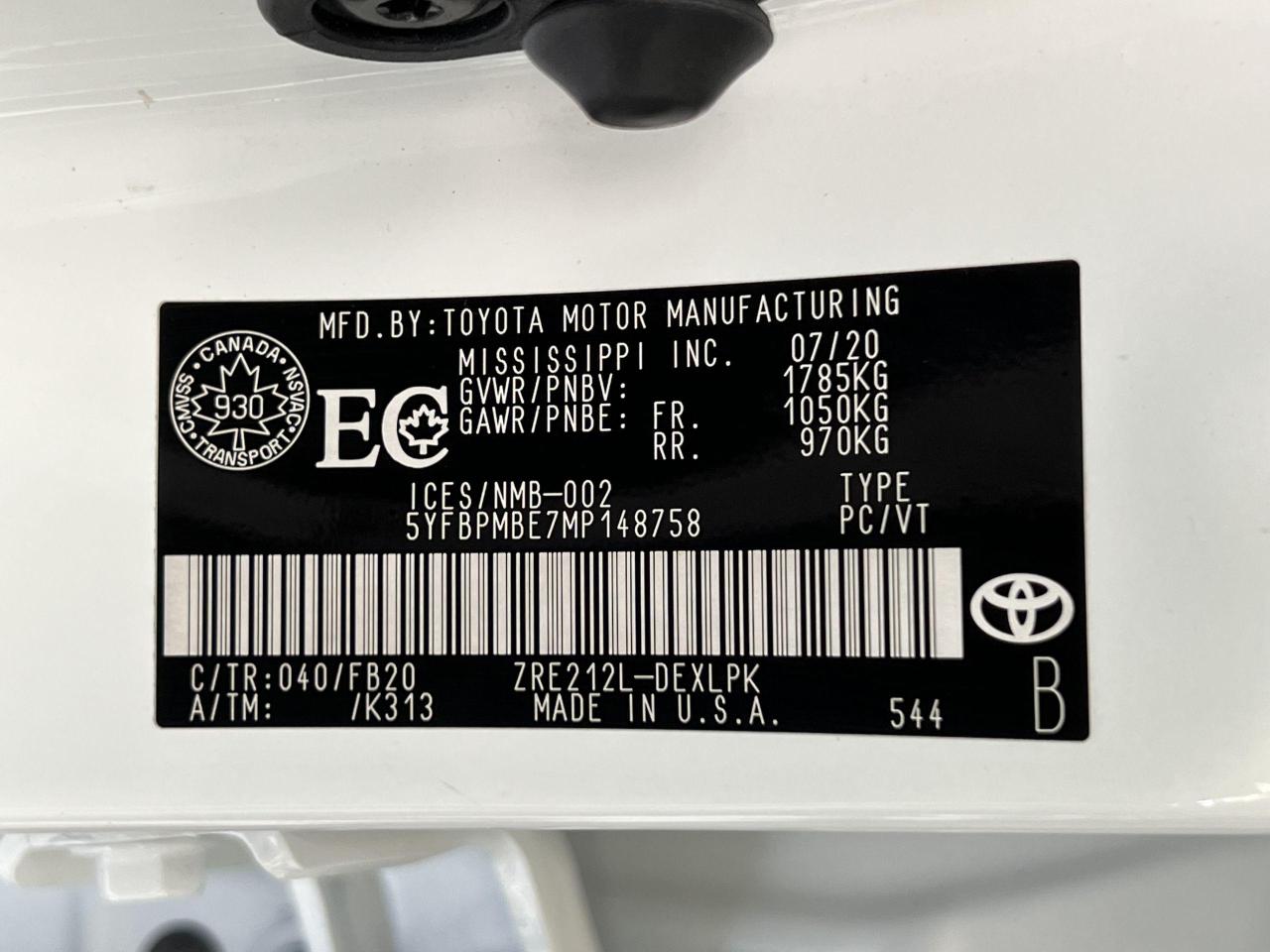2021 Toyota Corolla LE+TOYOTA SENSE+APPLE PLAY+CAMERE+CLEAN CARFAX Photo41