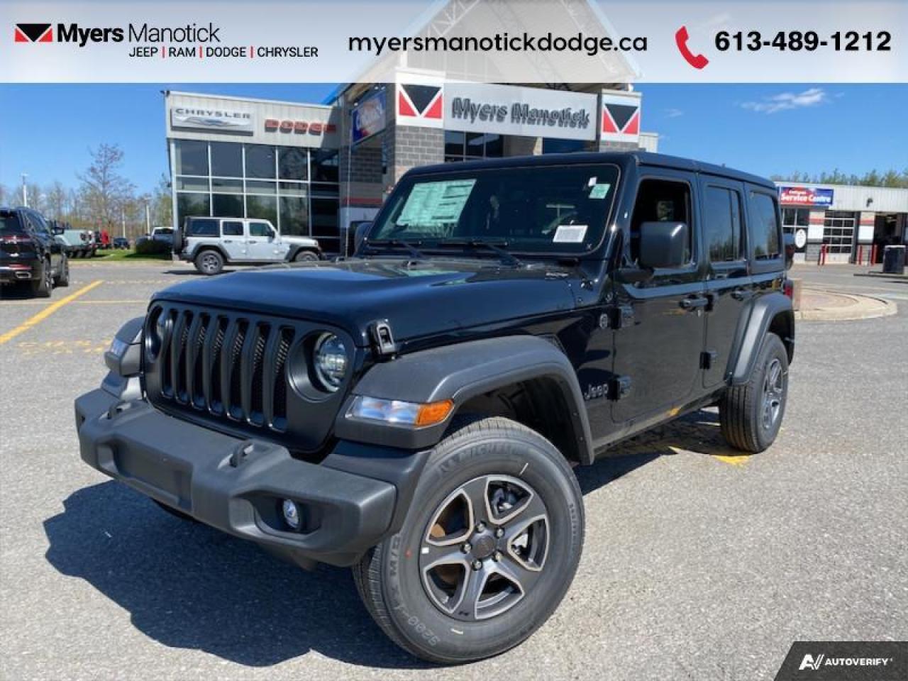 New 2023 Jeep Wrangler Sport   - Aluminum Wheels -  Rear Camera - $200.47 /Wk for sale in Ottawa, ON