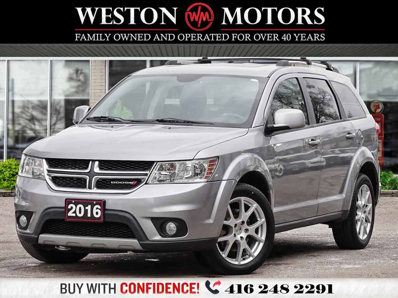 2016 Dodge Journey V6*6PASS*SXT*SUNROOF*DVD*REV CAM!!