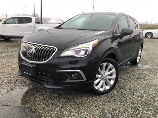 Heads Up Display,  Cooled Seats,  Sunroof,  Leather Seats,  Navigation!
  Hurry on this one! Marked down from $31143 - you save $1255.   Engineered with one goal in mind: to move you in ways you only imagined. This  2017 Buick Envision is for sale today in Mission. 
The 2017 Buick Envision is a compact luxury crossover SUV that combines responsive performance and intelligent innovations to keep you connected to the things that matter most in life. Its spacious, has a welcoming design and meticulous attention to detail plus thoughtful amenities, make going to your destination just as fun as getting there. The 2017 Envisions sculpted, assertive design embodies style that deserves a longer look if youre in the market for a luxurious crossover. This  SUV has 83,298 kms. Its  ebony twilight metallic in colour  and is completely accident free based on the CARFAX Report . It has a 6 speed auto transmission and is powered by a   2.0L 4 Cylinder Engine.  It may have some remaining factory warranty, please check with dealer for details. 
 Our Envisions trim level is Premium II. This Envision Premium II takes luxury further with features like a heads up display, cooled seats, a sunroof, leather upholstery, navigation, automatic parking, adaptive cruise, lane keep assist, blind spot detection, a heated steering wheel, and memory seats. Additional features include Buick IntelliLink with a colour touchscreen, Android Auto, Apple CarPlay, wi-fi, SiriusXM, Bluetooth streaming audio, Ultrasonic rear park assist and a rear vision camera. Additional features include heated seats, a hands free liftgate, a remote vehicle starter, keyless entry and push button start, an 8 way power driver seat and a leather wrapped steering.
 This vehicle has been upgraded with the following features: Heads Up Display,  Cooled Seats,  Sunroof,  Leather Seats,  Navigation,  Heated Steering Wheel,  Memory Seats. 
To apply right now for financing use this link : http://www.pioneerpreowned.com/financing/index.htm
Pioneer Pre-Owned has more than 60 years of experience in the automotive domain in B.C. backing it up, and we are proud to be your first-choice used car dealer in Mission! Buying a vehicle can be a stressful time. WE CAN HELP make it worry free and easy. How is this worry free? Our team of highly trained Auto Technicians do a full safety inspection on each vehicle. Our vehicles come with a Complete Car-proof Report and lien search history. We can deliver straight to your door or we can provide a free hotel if you so choose to come to us. We service BC, Alberta and Saskatchewan. Do you have credit issues? We know that bad things happen to good people. We all have a past, if yours is preventing you from moving forward WE CAN HELP rebuild you credit. Are you a first-time buyer, a new Canadian resident on a work permit? Is a current bankruptcy or recently discharged, past repossessions or just started a new job holding you back? TOUGH CREDIT, NO CREDIT, or GOOD CREDIT. Are your current payments to high? Do you like the vehicle you have now, but would love to lower your payments? Refinancing is Available. Need Extra cash? As an authorized representative for over 18 financial institutions and lenders. We can offer up to $15000.00 cash back and NO PAYMENTS for up to 90 days OAC. We have 0 down financing and low interest rates available. All vehicles are subject to a $695 dealer documentation fee and finance placement fee. Visit our website @ www.pioneerpreowned.com and lets us be your credit Specialists! o~o